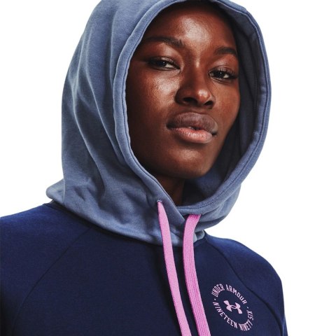 Bluza damska Under Armour Rival Fleece CB Hoodie granatowa 1373031 410