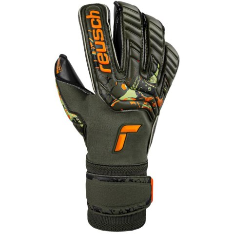 Rękawice bramkarskie Reusch Attrakt Gold X Evolution Cut czarno-pomarańczowe 5370064 5555 Rękawice bramkarskie Reusch Attrakt Gold X Evolution Cut czarno-pomarańczowe 5370064 5555