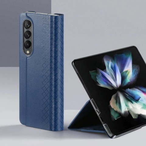 Dux Ducis Bril etui Samsung Galaxy Z Fold 3 pokrowiec z klapką portfel na kartę podstawka niebieskie