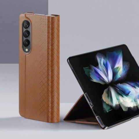 Dux Ducis Bril etui Samsung Galaxy Z Fold 3 pokrowiec z klapką portfel na kartę podstawka niebieskie