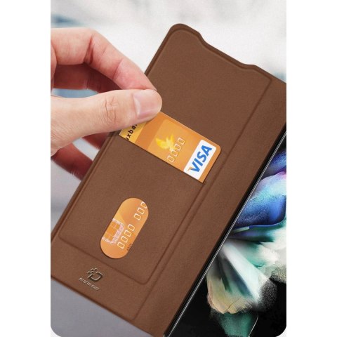 Dux Ducis Bril etui Samsung Galaxy Z Fold 3 pokrowiec z klapką portfel na kartę podstawka niebieskie