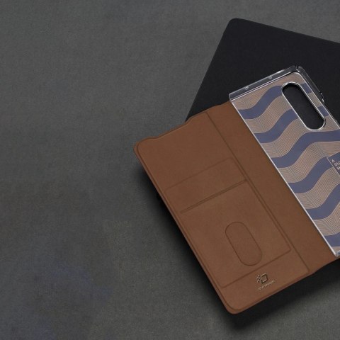 Dux Ducis Bril etui Samsung Galaxy Z Fold 3 pokrowiec z klapką portfel na kartę podstawka niebieskie