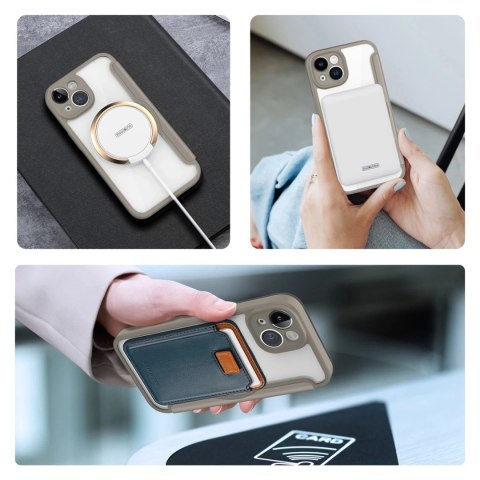 Dux Ducis Skin X Pro etui iPhone 14 magnetyczny pokrowiec MagSafe z klapką beżowy