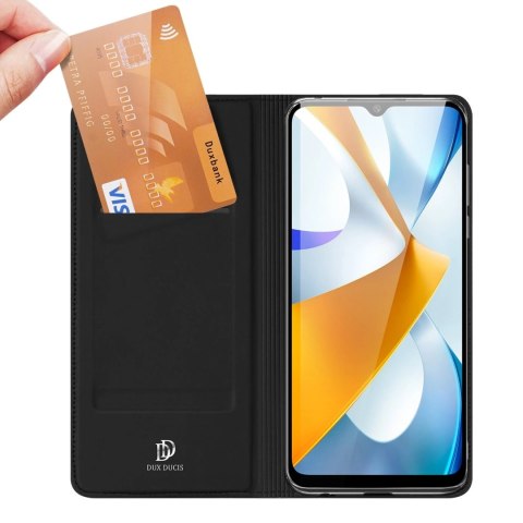 Dux Ducis Skin Pro etui Xiaomi Poco C40 pokrowiec z klapką portfel na kartę podstawka czarne