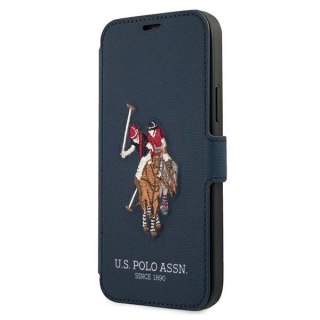 Etui na telefon US Polo Embroidery Collection book iPhone 12 Pro Max 6,7" granatowy/navy