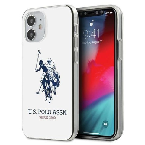 Etui na telefon US Polo Shiny Big Logo iPhone 12 mini 5,4" biały/white