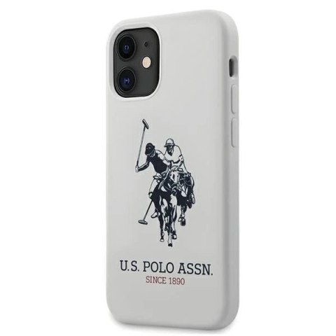 Etui na telefon US Polo Silicone Collection iPhone 12 mini 5,4" biały/white