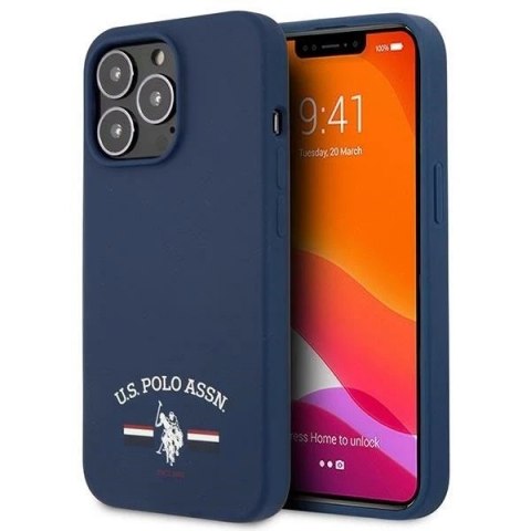 Etui na telefon US Polo Silicone Collection iPhone 13 Pro / 13 6,1" granatowy/navy