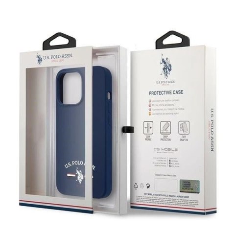Etui na telefon US Polo Silicone Collection iPhone 13 Pro / 13 6,1" granatowy/navy