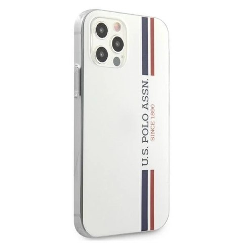 Etui na telefon US Polo Tricolor Collection iPhone 12/12 Pro 6,1" biały/white