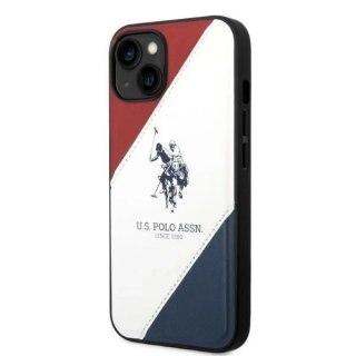 Etui na telefon US Polo Tricolor Embossed iPhone 14 Plus 6,7" biały/white