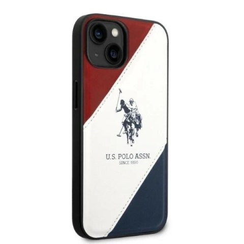 Etui na telefon US Polo Tricolor Embossed iPhone 14 Plus 6,7" biały/white