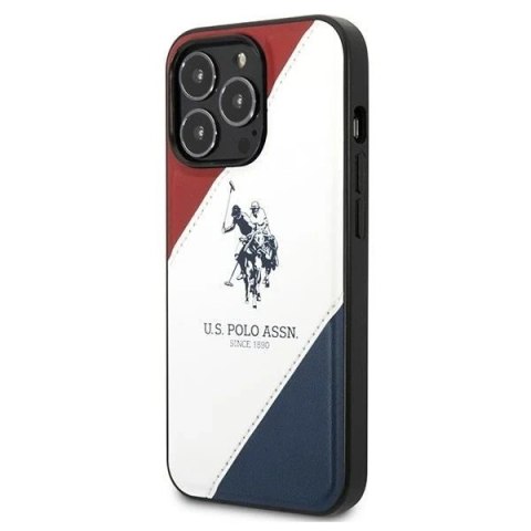 Etui na telefon US Polo Tricolor Embossed iPhone 14 Pro 6,1" biały/white