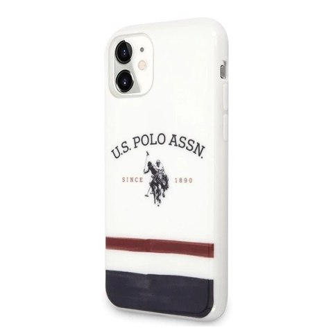 Etui na telefon US Polo Tricolor Pattern Collection iPhone 11 biały/white