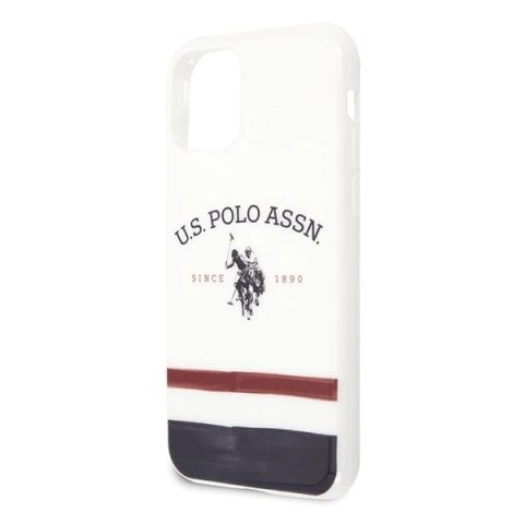 Etui na telefon US Polo Tricolor Pattern Collection iPhone 11 biały/white