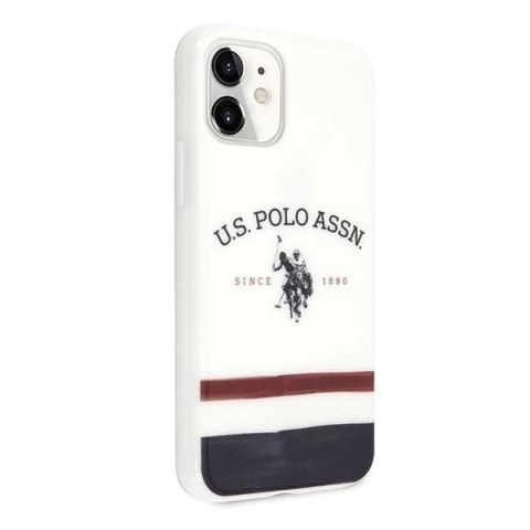 Etui na telefon US Polo Tricolor Pattern Collection iPhone 11 biały/white