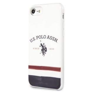 Etui na telefon US Polo Tricolor Pattern Collection iPhone 7/8/SE 2020 / SE 2022 biały/white