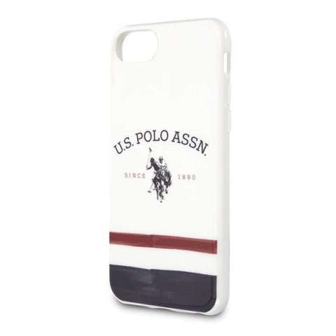 Etui na telefon US Polo Tricolor Pattern Collection iPhone 7/8/SE 2020 / SE 2022 biały/white