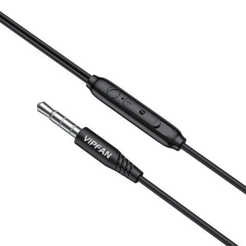 Słuchawki dokanałowe przewodowe Vipfan M10, jack 3.5mm (czarne)