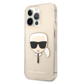 Etui Karl Lagerfeld KLHCP13XKHTUGLGO do iPhone 13 Pro Max 6,7" hardcase Glitter Karl`s Head