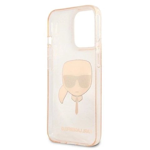 Etui Karl Lagerfeld KLHCP13XKHTUGLGO do iPhone 13 Pro Max 6,7" hardcase Glitter Karl`s Head