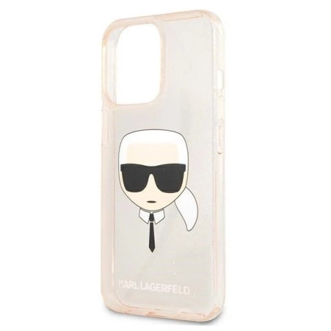 Etui Karl Lagerfeld KLHCP13XKHTUGLGO do iPhone 13 Pro Max 6,7" hardcase Glitter Karl`s Head