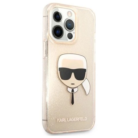Etui Karl Lagerfeld KLHCP13XKHTUGLGO do iPhone 13 Pro Max 6,7" hardcase Glitter Karl`s Head