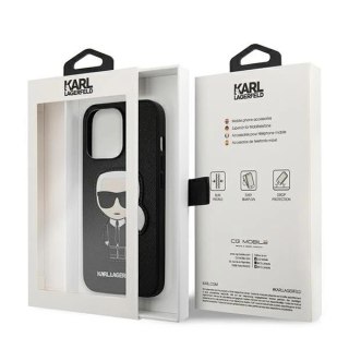 Etui Karl Lagerfeld KLHCP13XOKPK do iPhone 13 Pro Max 6,7" hardcase Saffiano Ikonik Karl`s Patch