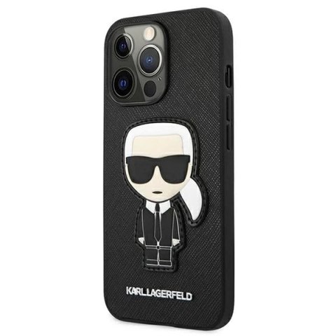 Etui Karl Lagerfeld KLHCP13XOKPK do iPhone 13 Pro Max 6,7" hardcase Saffiano Ikonik Karl`s Patch