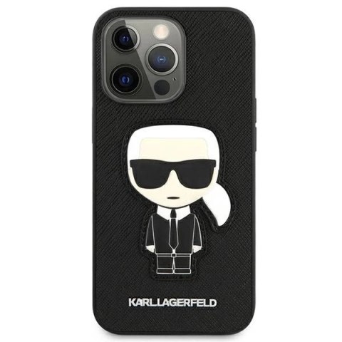 Etui Karl Lagerfeld KLHCP13XOKPK do iPhone 13 Pro Max 6,7" hardcase Saffiano Ikonik Karl`s Patch