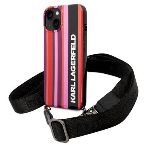 Etui Karl Lagerfeld KLHCP14MSTSTP do iPhone 14 Plus 6,7" hardcase Color Stripes Strap