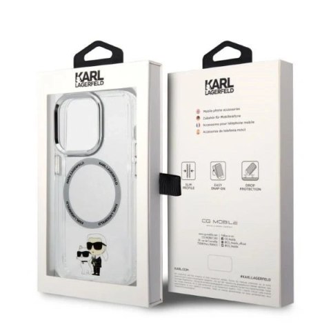 Etui Karl Lagerfeld KLHMP14XHNKCIT do iPhone 14 Pro Max 6,7" hardcase Iconic Karl&Choupette Magsafe