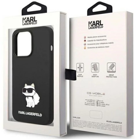Etui Karl Lagerfeld KLHMP14LSNCHBCK do iPhone 14 Pro 6,1" hardcase Silicone Choupette MagSafe