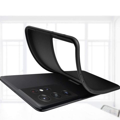 Etui matowe Odporne na telefon obudowa 3mk Matt Case do Samsung Galaxy S21 Ultra 5G Black