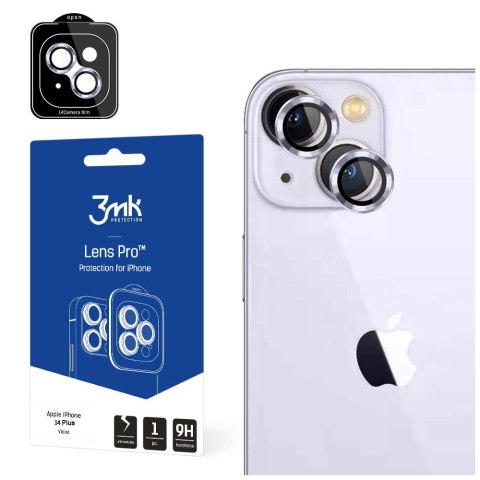 Szkło ochronne na obiektyw telefonu 3mk Lens Protection Pro do Apple iPhone 14 Plus Violet