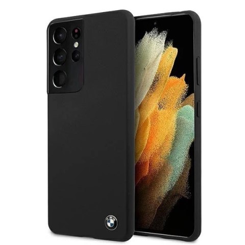 Etui BMW BMHCS21LSILBK do Galaxy S21 Ultra G998 hardcase Silicone Signature