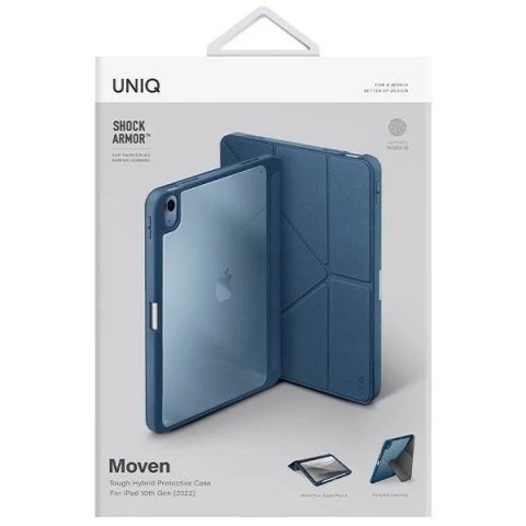 Etui na tablet UNIQ Moven do iPad 11 gen. (2025) / iPad 10 gen. (2022) niebieski/capri blu