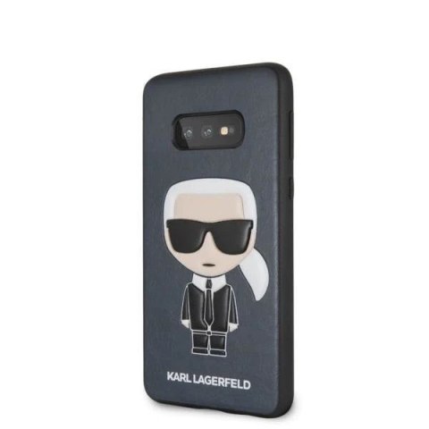 Etui na telefon Karl Lagerfeld do Samsung Galaxy S10e hardcase granatowy/navy Iconic Karl Embossed