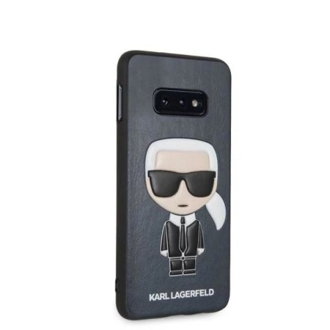 Etui na telefon Karl Lagerfeld do Samsung Galaxy S10e hardcase granatowy/navy Iconic Karl Embossed