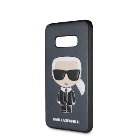 Etui na telefon Karl Lagerfeld do Samsung Galaxy S10e hardcase granatowy/navy Iconic Karl Embossed