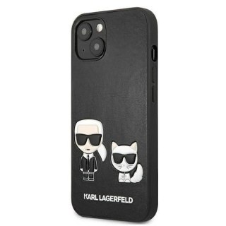 Etui na telefon Karl Lagerfeld do iPhone 13 6,1" czarny/black hardcase Ikonik Karl & Choupette