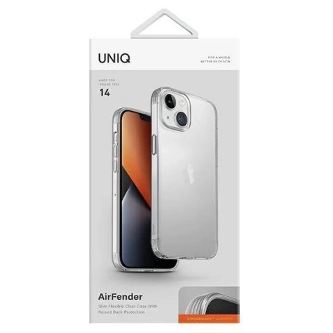 Etui na telefon UNIQ Air Fender do iPhone 14 6,1" nude transparent