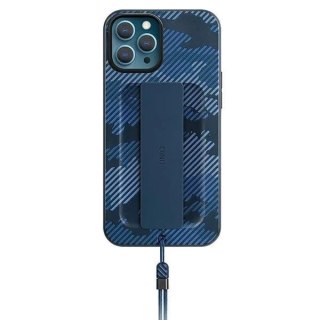 Etui na telefon UNIQ Heldro do iPhone 12/12 Pro 6,1" niebieski moro/marine camo Antimicrobial