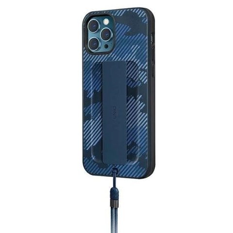 Etui na telefon UNIQ Heldro do iPhone 12/12 Pro 6,1" niebieski moro/marine camo Antimicrobial