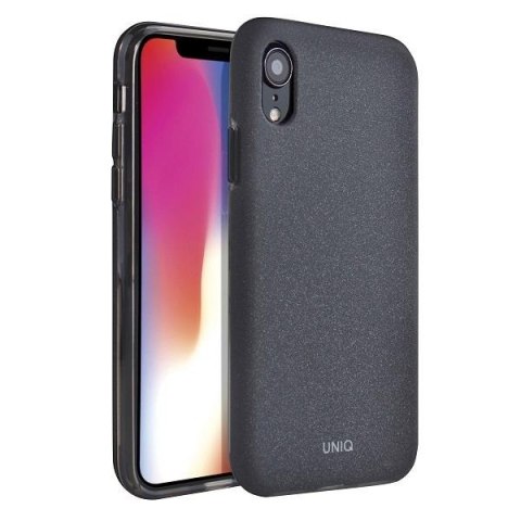Etui na telefon UNIQ Lithos do iPhone Xr czarny /charcoal black