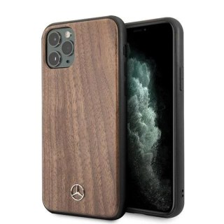 Etui ochronne Mercedes MEHCN58VWOLB do Apple iPhone 11 Pro hard case brązowy/brown Wood Line Walnut