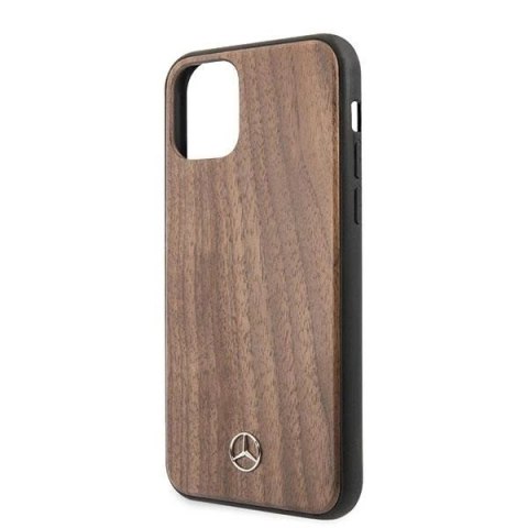 Etui ochronne Mercedes MEHCN58VWOLB do Apple iPhone 11 Pro hard case brązowy/brown Wood Line Walnut