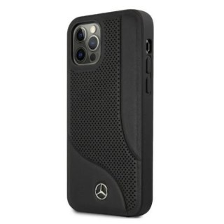 Etui ochronne Mercedes MEHCP12LCDOBK do Apple iPhone 12 Pro Max 6,7" czarny/black hardcase Leather Perforated Area