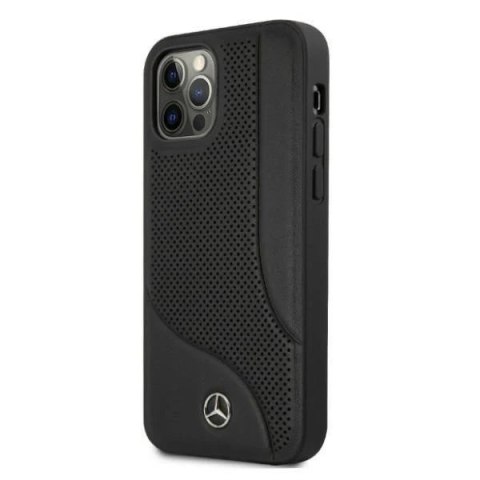 Etui ochronne Mercedes MEHCP12LCDOBK do Apple iPhone 12 Pro Max 6,7" czarny/black hardcase Leather Perforated Area