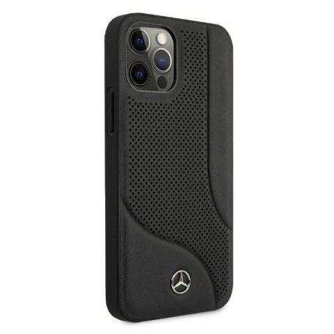 Etui ochronne Mercedes MEHCP12LCDOBK do Apple iPhone 12 Pro Max 6,7" czarny/black hardcase Leather Perforated Area